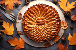 Autumn-Themed Pecan Pie