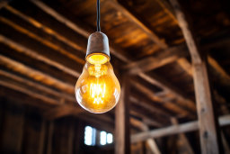 Illuminated Edison Light Bulb