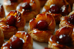 Glossy Fruit-Topped Pastries