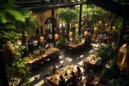 Egy csoport ember ül egy étterem asztalánál