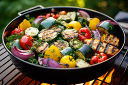 Grilled Vegetables on a Barbecue