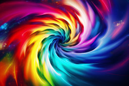 Colorful Swirling Abstract Vortex
