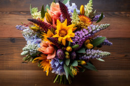 Colorful Bouquet of Mixed Flowers