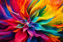 Explosion of Colorful Abstract Art