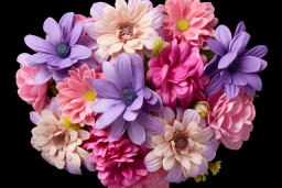 Bouquet of Colorful Artificial Flowers