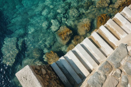 Crystal Clear Waters by Stone Steps