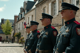 Uniformed Officers in Historic Setting