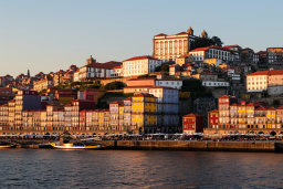 Sunset Glow on Porto's Riverside