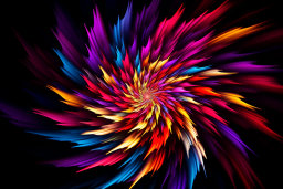 Explosion of Colorful Digital Art
