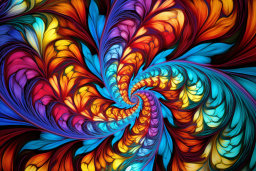a colorful swirly swirl