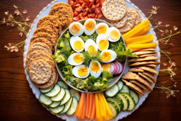 Colorful Platter of Healthy Snacks