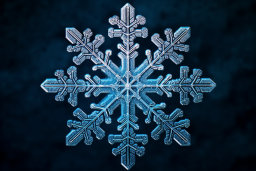 Detailed Macro of a Snowflake