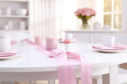 Elegant Pink Dining Table Setting