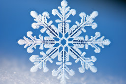 Macro Snowflake Close-up