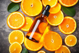 Orange Essential Oil with Fresh Slices