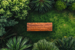 Aerial View of a Park Bench