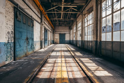 Abandoned Industrial Warehouse Interior