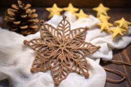 Handmade Crochet Snowflake and Stars