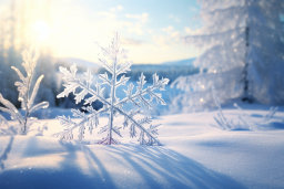 Frosty Snowflakes in Winter Wonderland