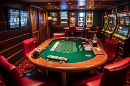 Una mesa de póker en un casino