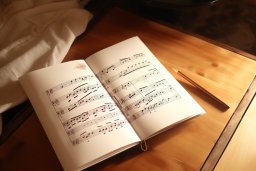 a book with music notes on it