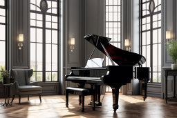 Elegant Piano in Grand Room