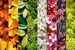 Seasons of Nature: Fruits and Blossoms Collage