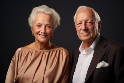Un homme et une femme posant pour une photo