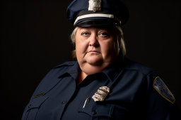a woman in a police uniform