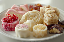 Assortment of Sweet Treats on a Plate