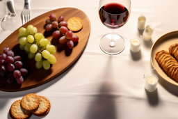 Wine and Snacks Table Setting