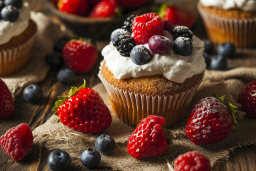 Fresh Berry Cupcake Delight