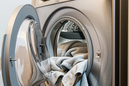 Front-Loading Washing Machine with Towels