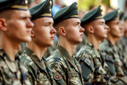 Military Personnel in Formation
