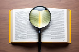 Magnifying Glass Over Open Book
