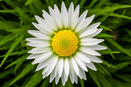 Una flor blanca y amarilla