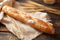 une miche de pain avec des oreilles de blé