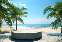 Tropical Beachfront with Circular Platform