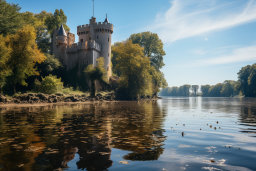 un castillo en el agua