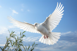 a white bird flying in the sky
