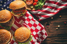 American-Themed Burger Feast
