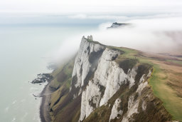 Misty Cliffs with Sweeping Coastal View