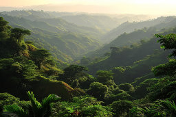 Lush Green Tropical Mountain Landscape