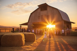 Rustic Sunset Wedding by the Barn