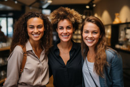 Three Women Posing Together