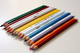 Array of Colored Pencils