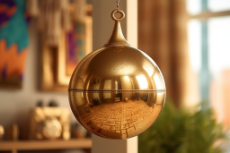 a gold ball from a pole
