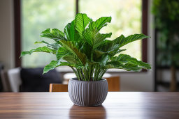 Indoor Plant on Wooden Table