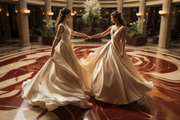 Elegant Dance in Luxurious Lobby
