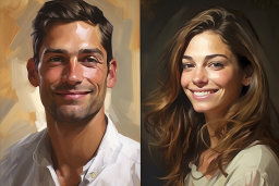 Portraits of a Man and a Woman